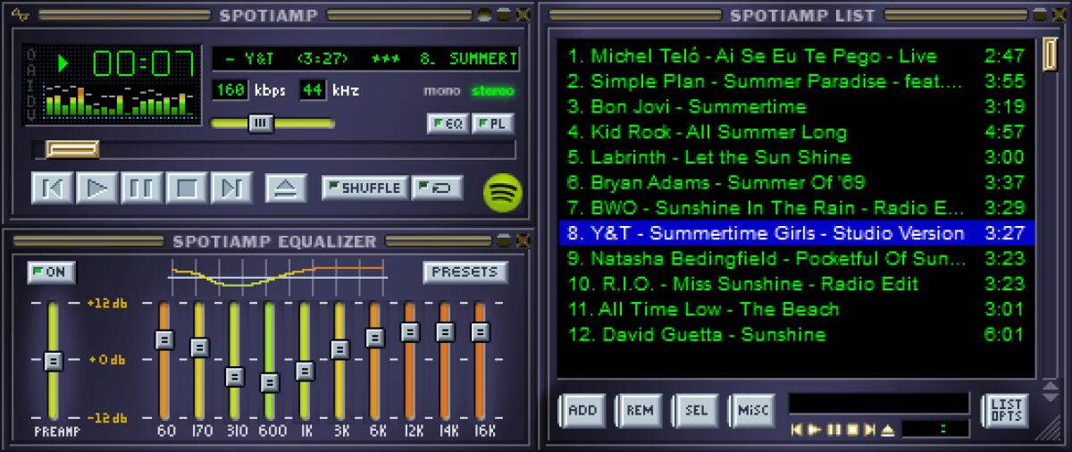 Spotiamp: Spotify si veste da Winamp - 