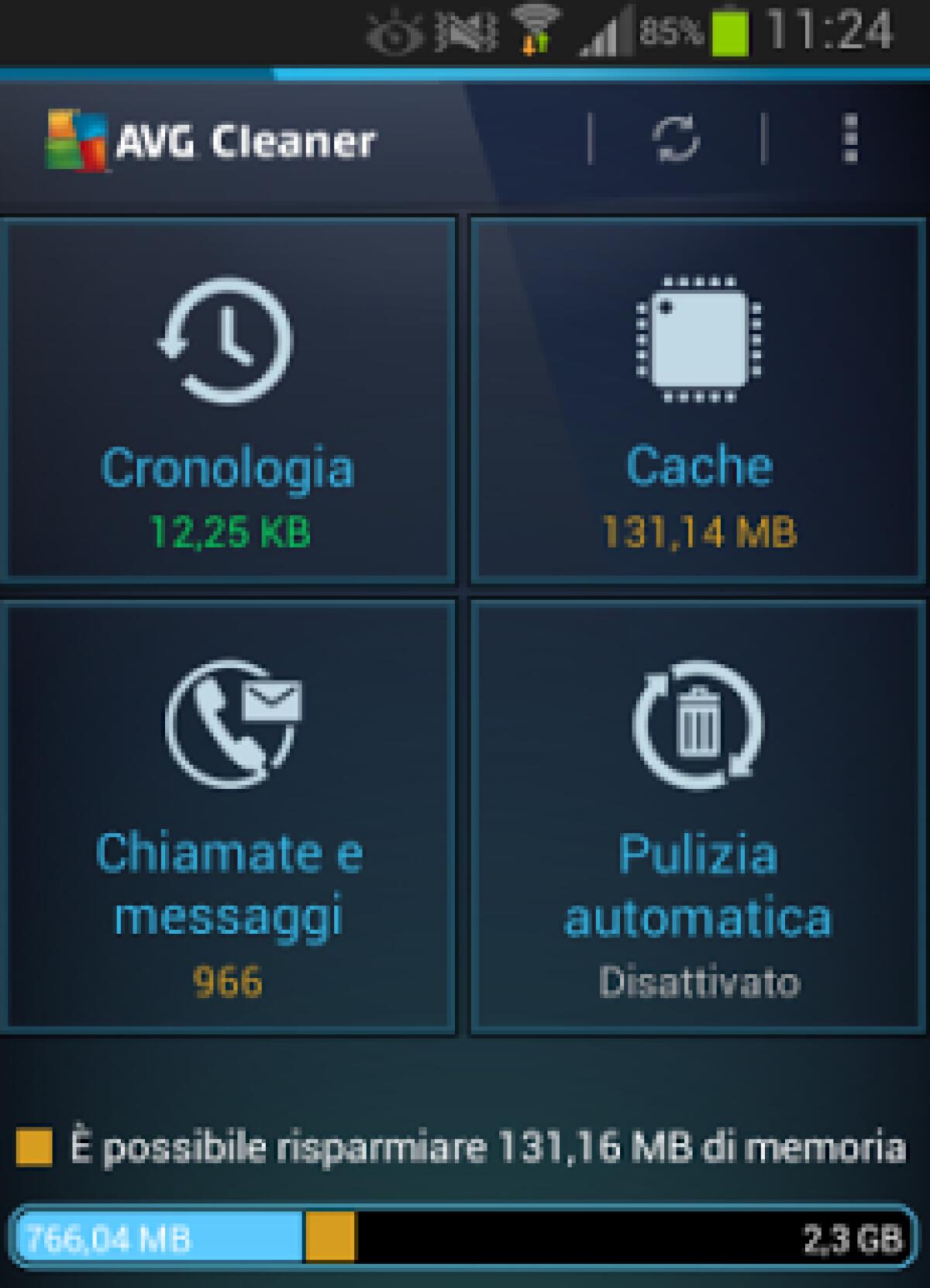 Migliori Programmi Android: AVG Cleaner, liberare memoria su Android - 