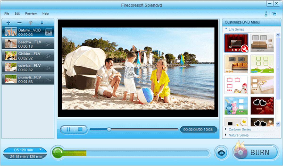 Firecoresoft Splendvd Gratis: Crea fantastiche Slideshow con video e foto per DVD da film delle vostre vacanze su Windows - 