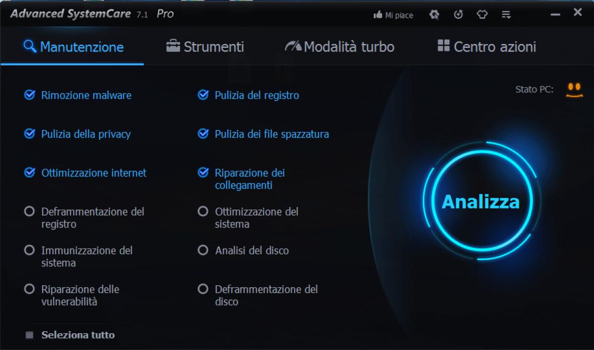 Advanced SystemCare Pro 7.1.0 gratis: Ottimo programma per velocizzare  e mettere in sicurezza Windows automaticamente - 