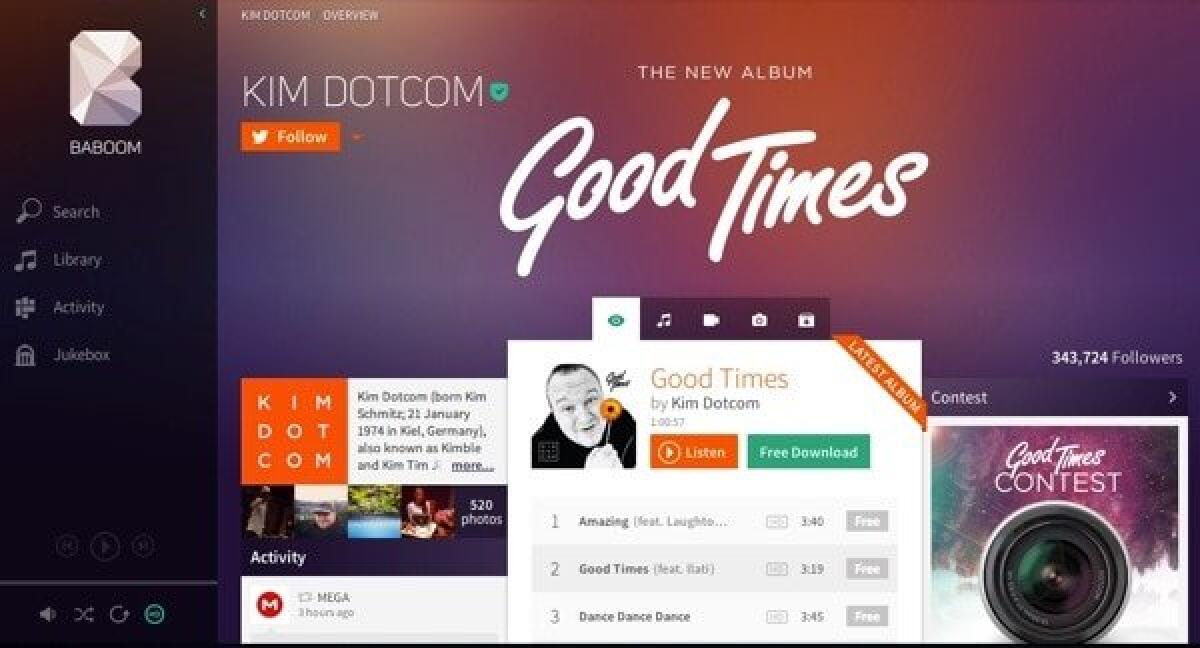 Ecco i primi dettagli su Baboom, il nuovo servizio di streaming musicale di Kim Dotcom - 