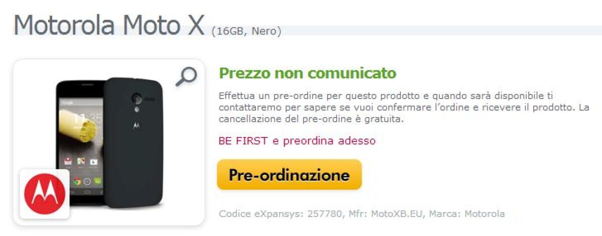 Acquistare Motorola Moto X in Italia: ecco come fare - 