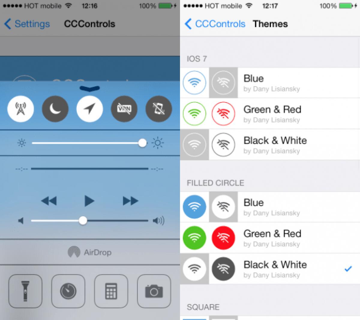 Migliori Tweak Cydia per iOS 7: CCControls - 
