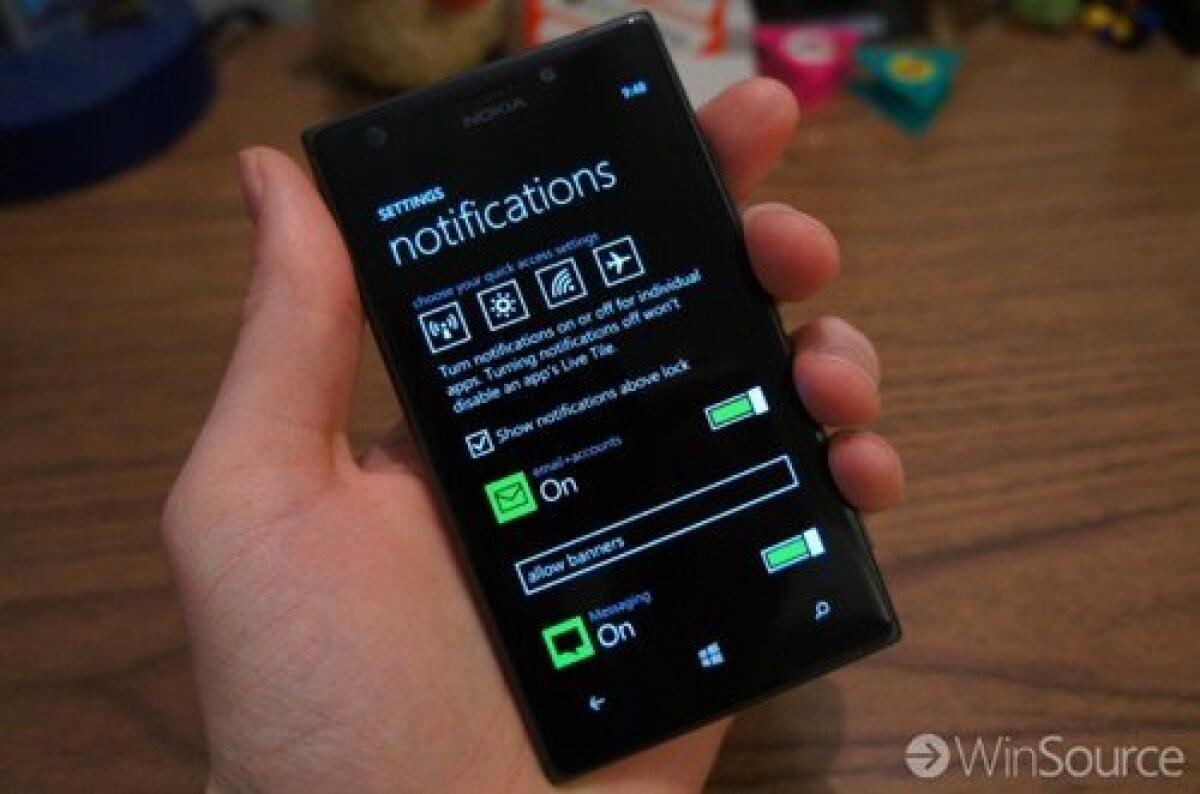 Windows Phone 8.1 introdurrà il centro notifiche come su Android e iOS, è ufficiale - 