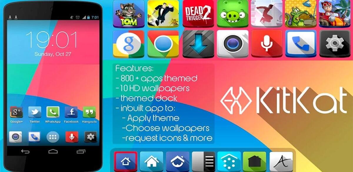 Migliori Temi e Icon Pack per Android: KK Icon Pack  (Nova Apex Go Theme) - 
