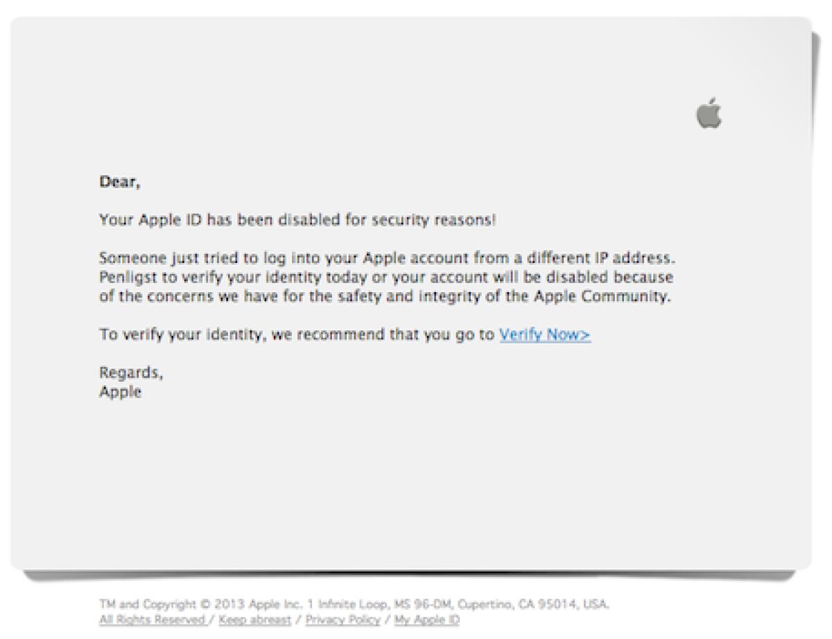 Utenti Apple, fate molta attenzione a questa mail!  - 