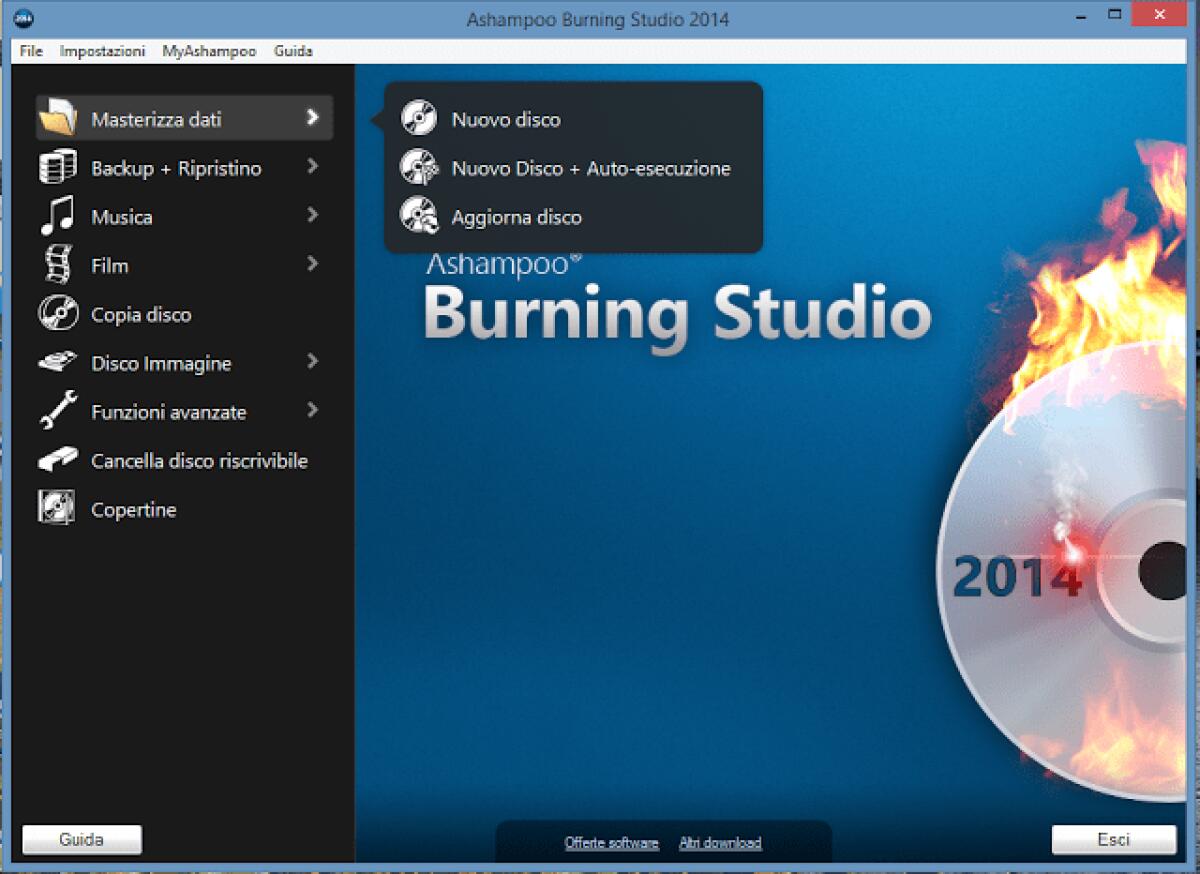 Ashampoo Burning Studio 2014 Gratis: Ottimo programma per masterizzare CD, DVD e Blu-ray in modo facile e veloce [Windows App] - 