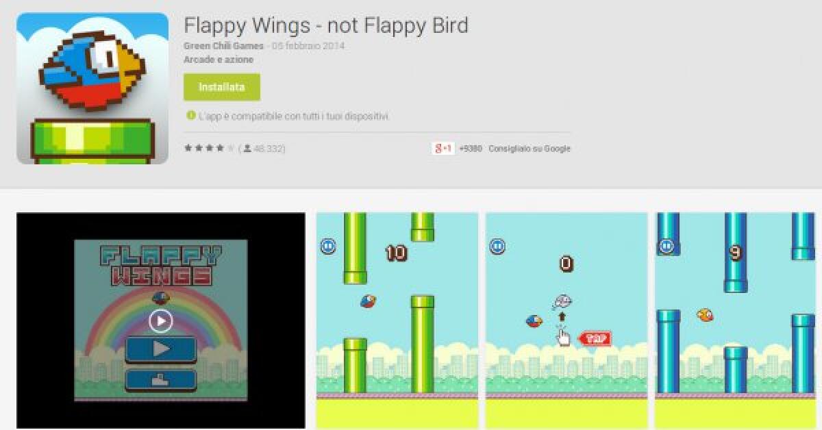 Migliori alternative a Flappy Birds per Android, iOS (iPod, iPhone, iPad) e Windows Phone  - 