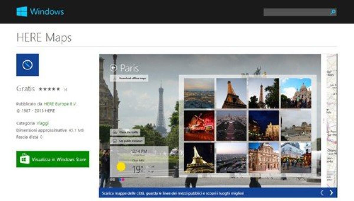 Nokia HERE Maps disponibile per Windows 8.1 - 
