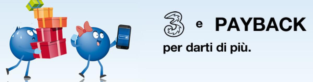 PayBack: Ecco la carta di 3 Italia per accumulare punti con la Ricaricabile o Abbonamento! - 