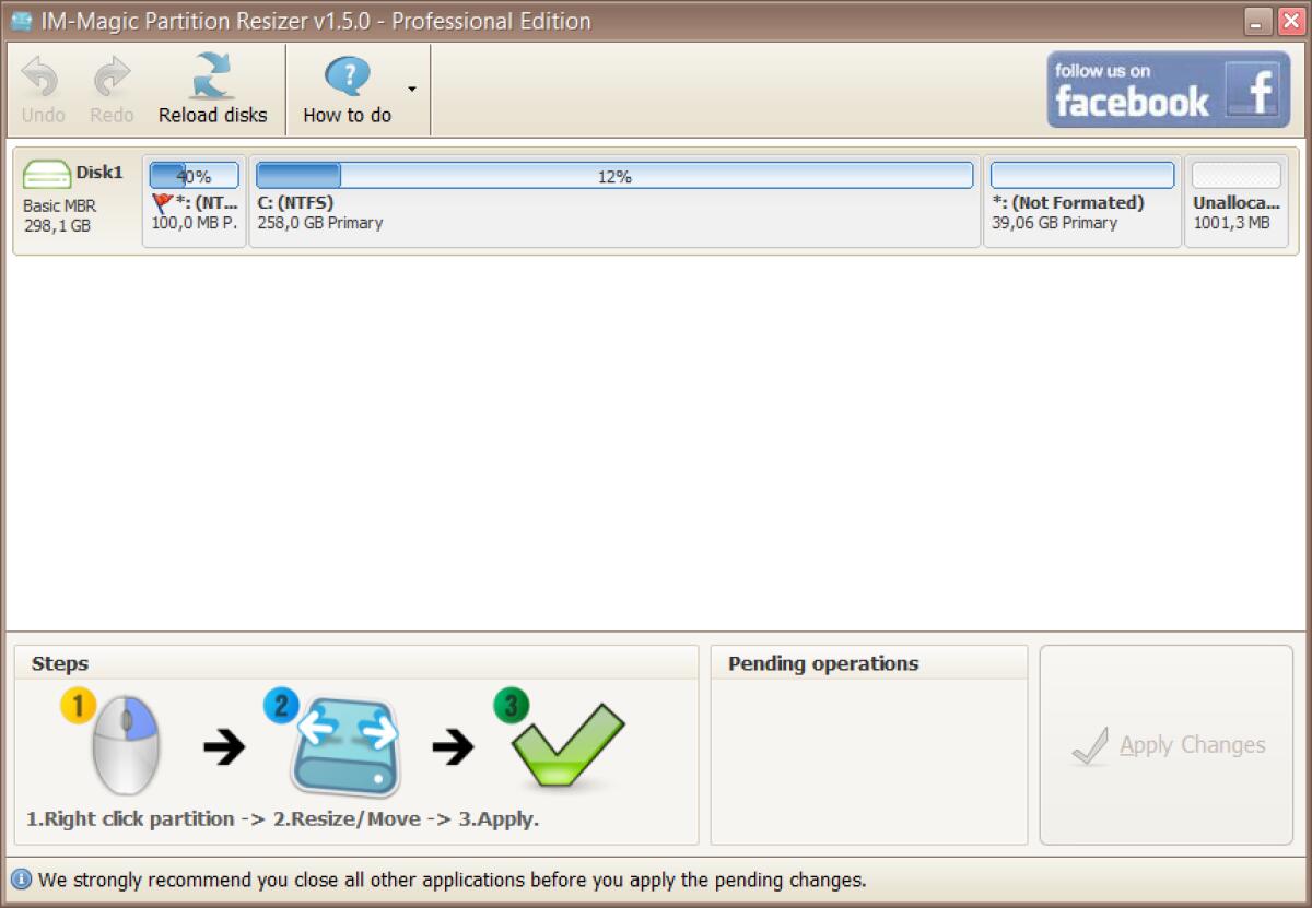 IM-Magic Partition Resizer Pro 1.6 gratis: Creare, ridimensionare ed eliminare le partizioni di Windows facilmente - 