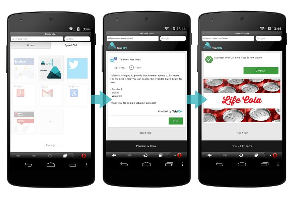 Opera Web Pass: Internet gratis sullo smartphone grazie alla pubblicità - 