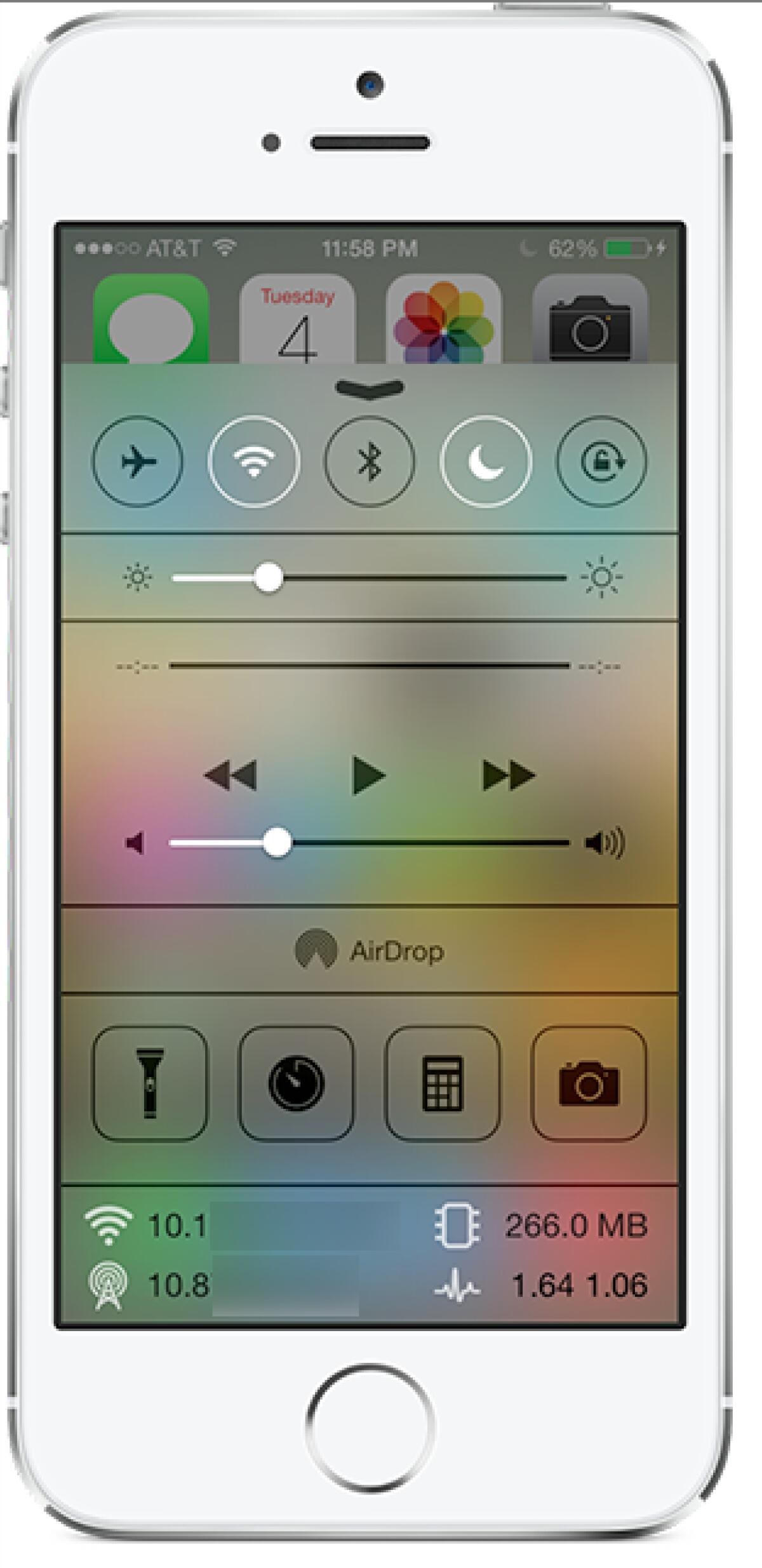 Migliori Tweak Cydia per iOS 7: CCSystemStatus, visualizza RAM e altre utili informazioni nel Centro di Controllo - 