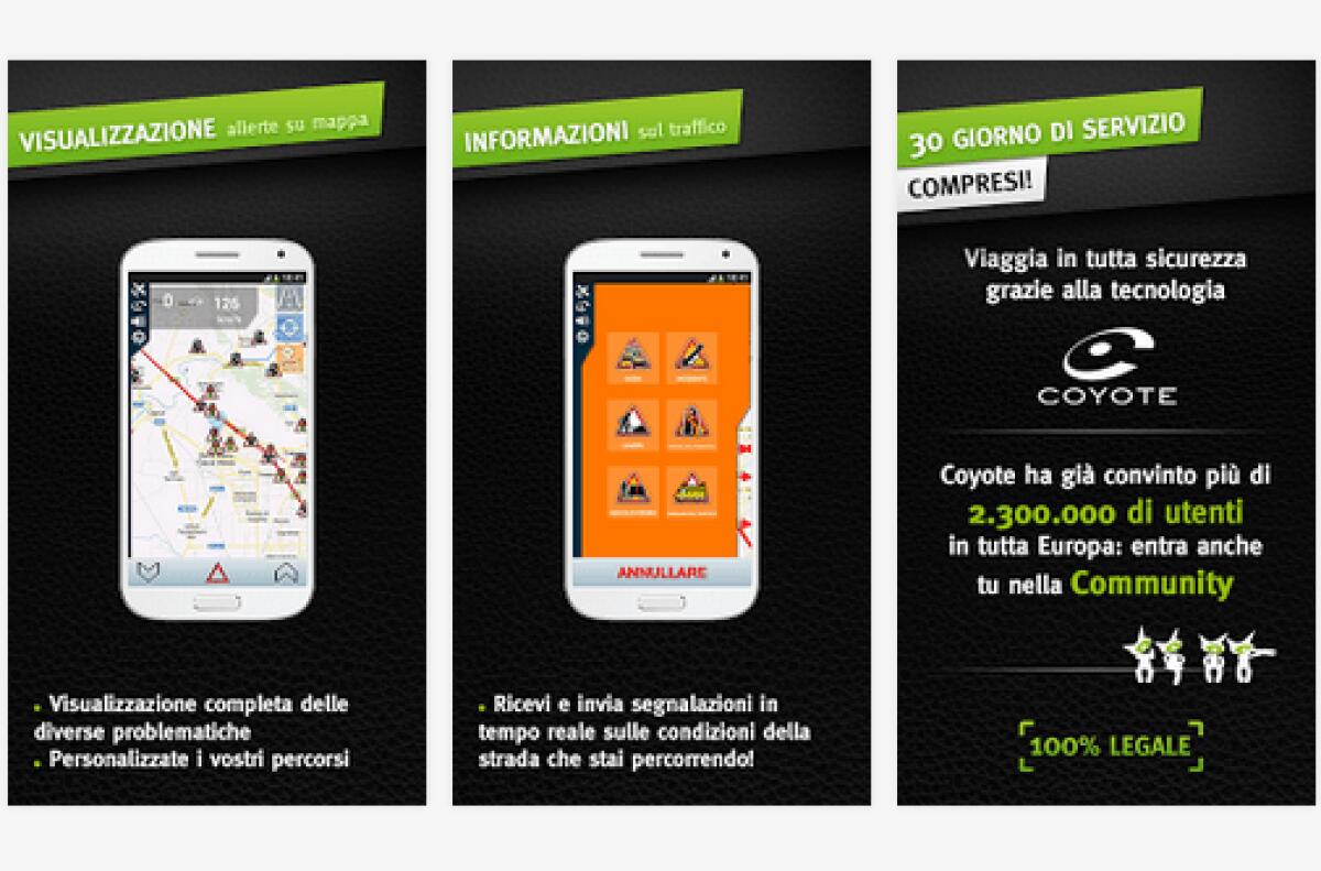 Evitare multe e autovelox su Android con iCoyote - 