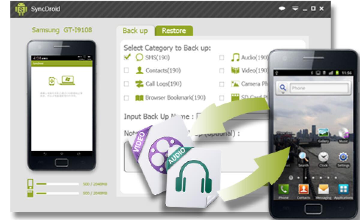 SyncDroid: Ottimo programma per fare il Backup del tuo smartphone Android [Windows App] - 