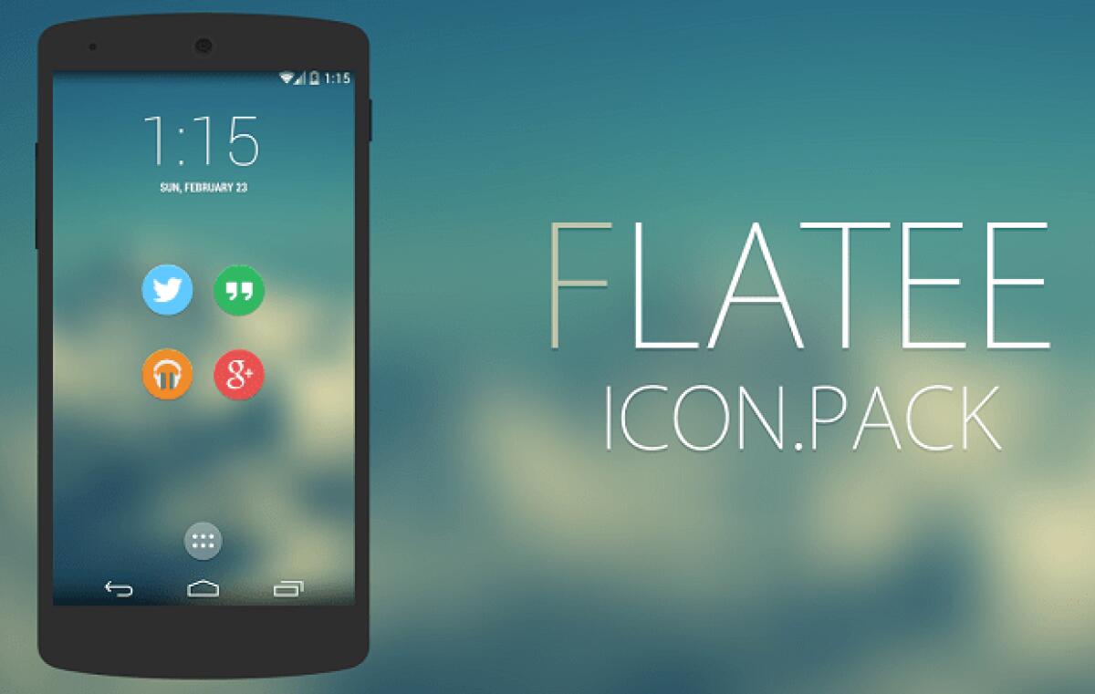 Migliori Temi e Icon Pack per Android: Flatee Icon Pack (Nova Apex Go Theme) - 