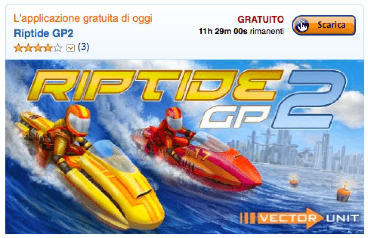 Download Riptide GP2 gratis solo per oggi su Amazon App-Shop - 