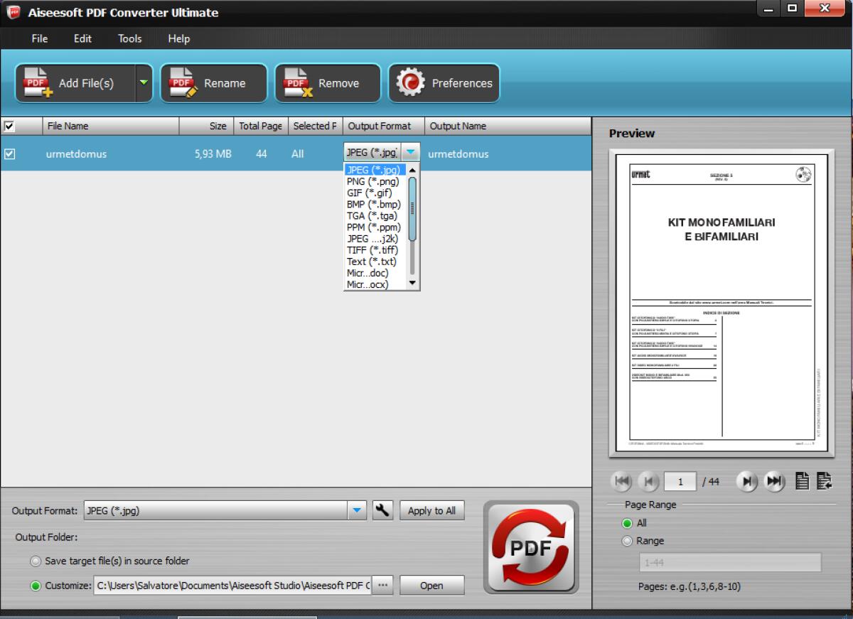 Aiseesoft PDF Converter Ultimate gratis: Convertire PDF in Immagini velocemente [Windows App] - 