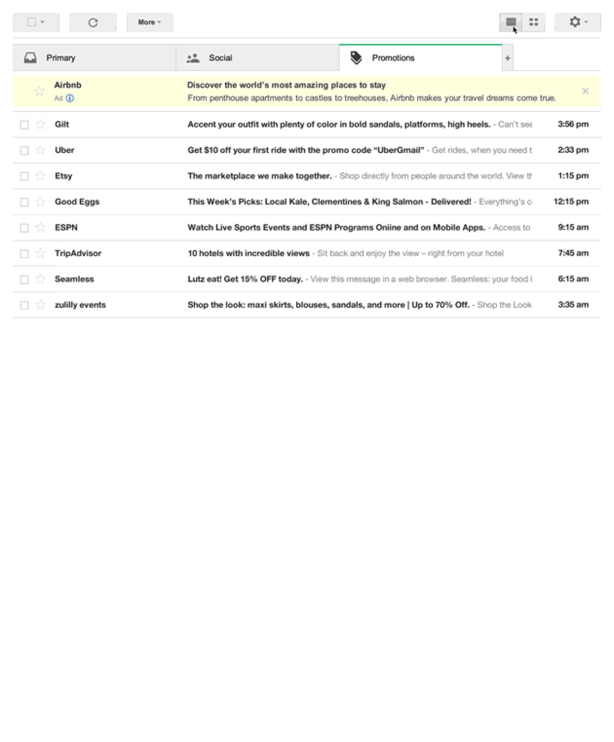 Come provare il nuovo layout a griglia di GMail - 