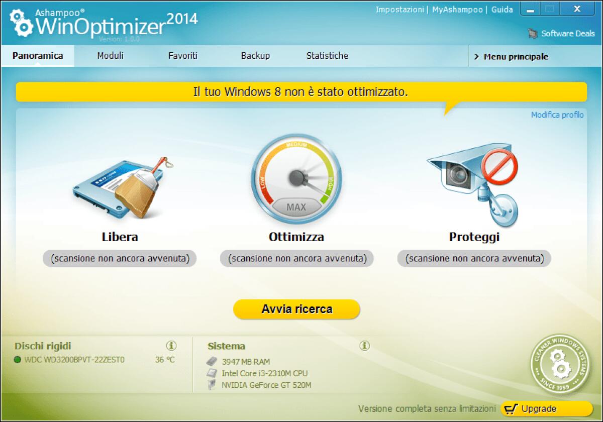 Ashampoo WinOptimizer 2014 gratis: Il miglior programma per velocizzare Windows - 