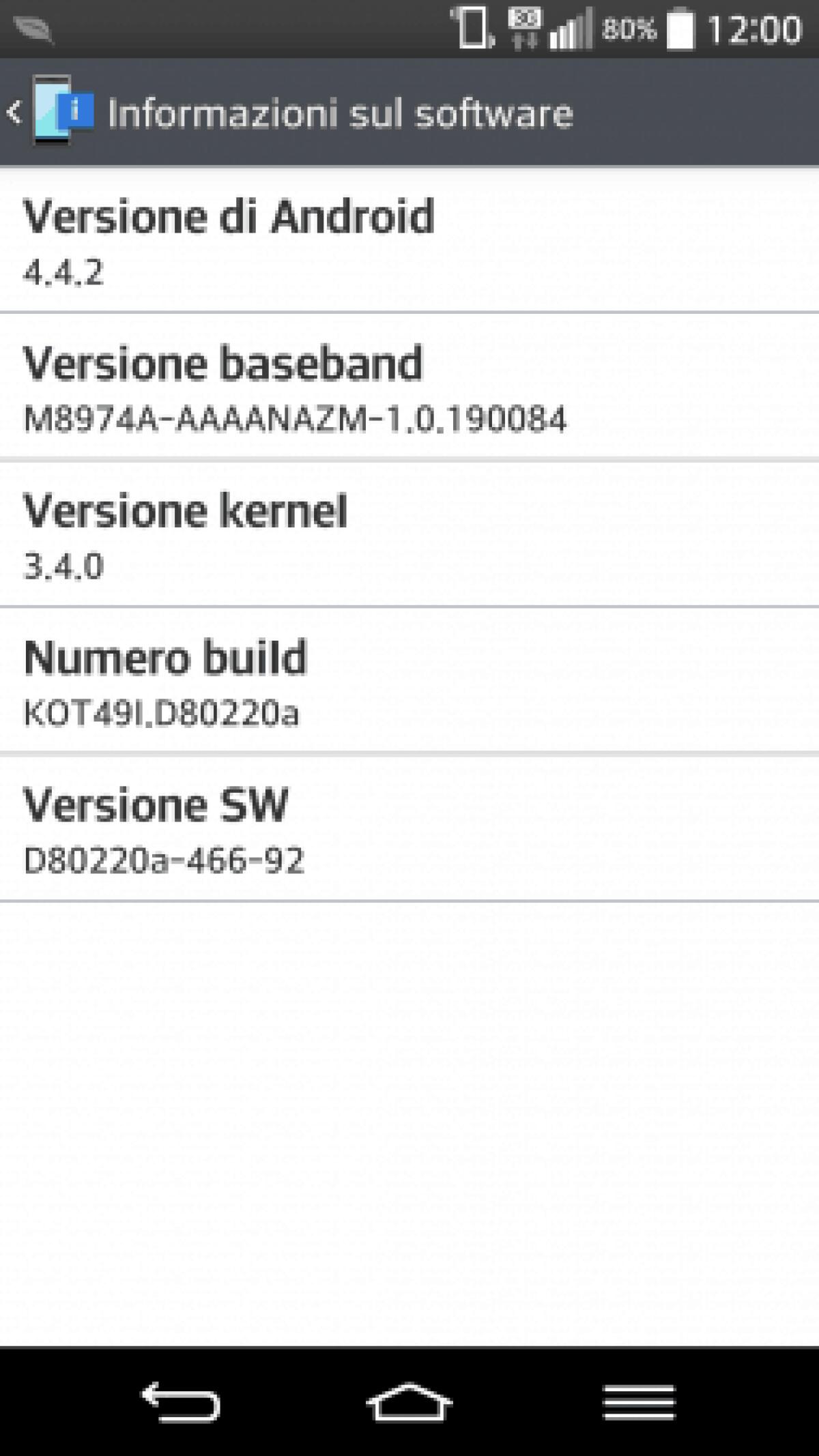 Arriva finalmente l'aggiornamento ad Android 4.4.2 KitKat per LG G2 Italia NoBrand - 