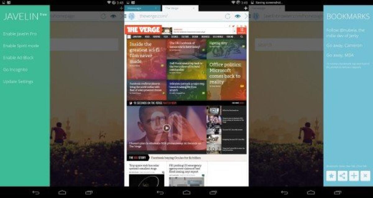 Bloccare pubblicità nei siti internet su Android con il browser Javelin - 