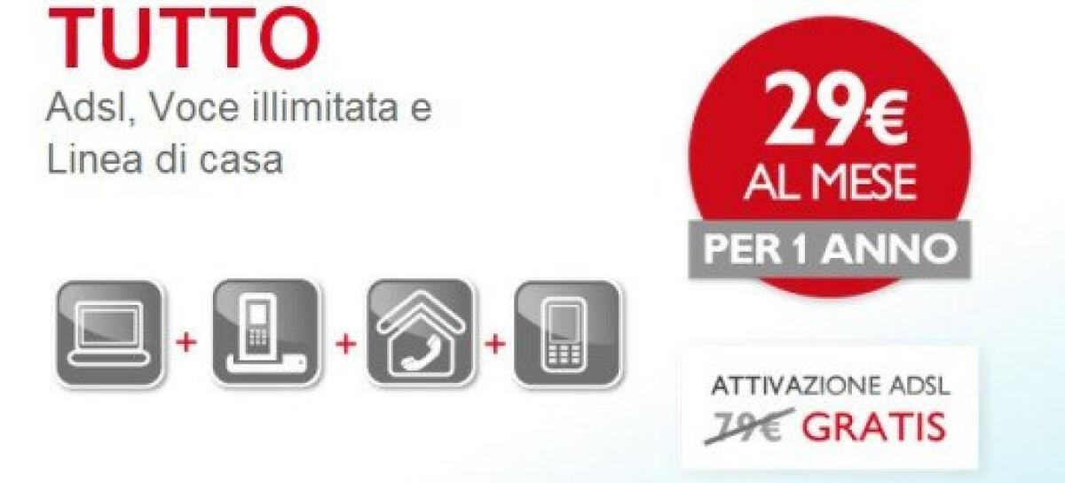 Telecom Italia TUTTO: ADSL, chiamate illimitate a fissi e mobili a 29€/mese - 