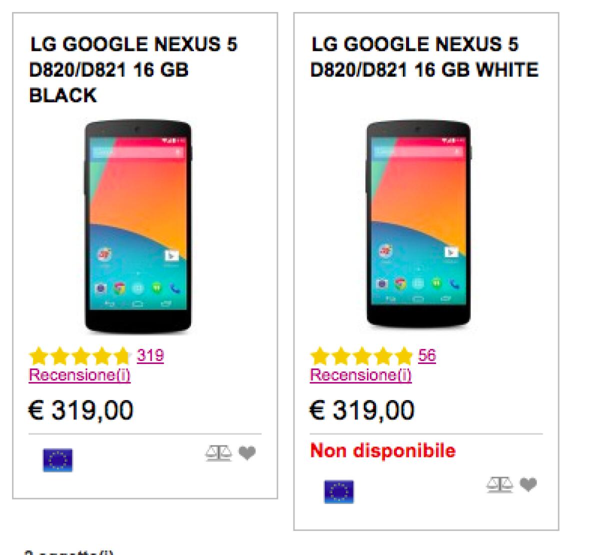 Super Offerta Nexus 5 a 319€ (spedizione gratis) da Gli Stockisti - 