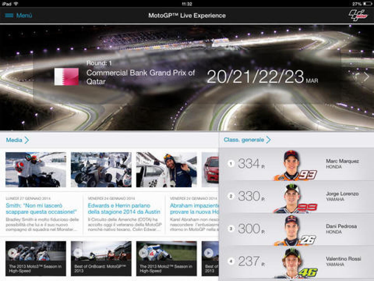MotoGP Live Experience: segui la MotoGP in tempo reale su iPhone, iPod e iPad - 