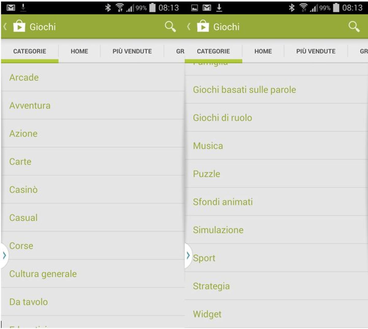 Google aggiorna il Play Store introducendo le nuove categorie Giochi - 