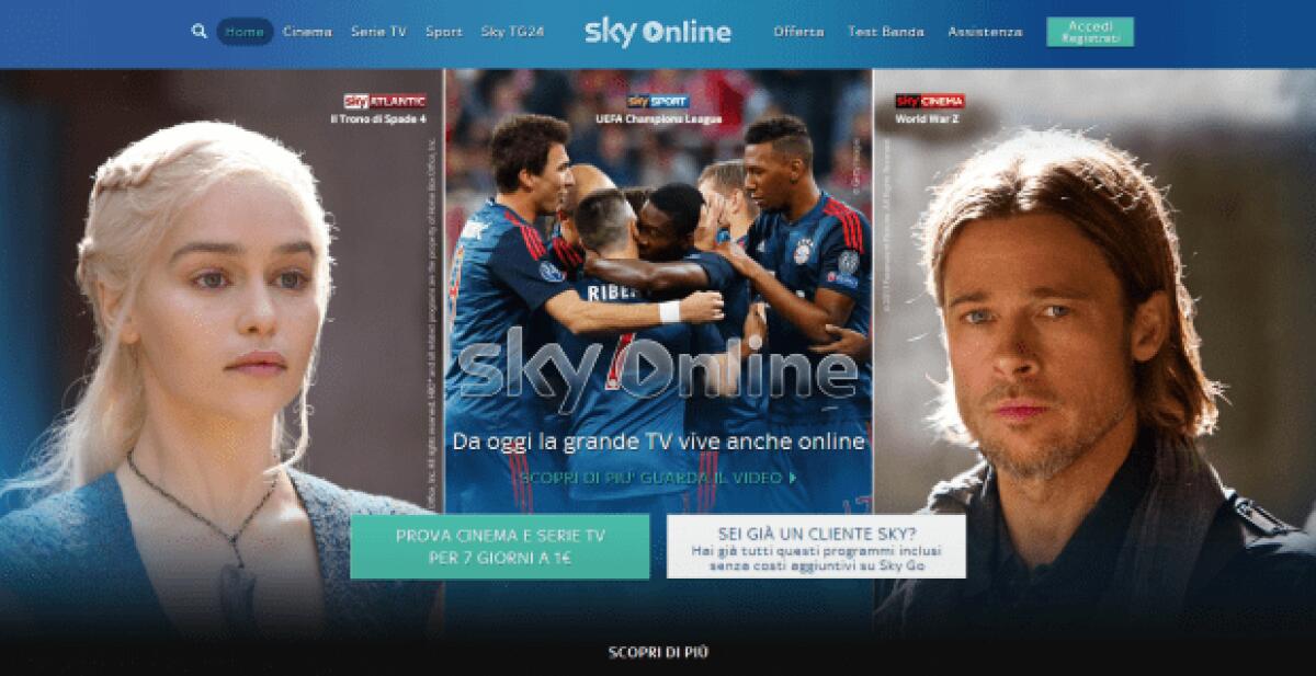 Sky Online arriva in Italia: prezzi, costi e dettagli - 