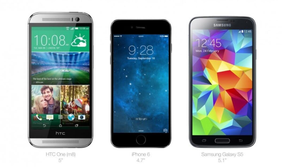 Quanto sarà grande l'iPhone 6: Eccolo messo a confronto con Galaxy S5, One (M8), G2, G2 Mini, Moto X e Nexus 5 - 