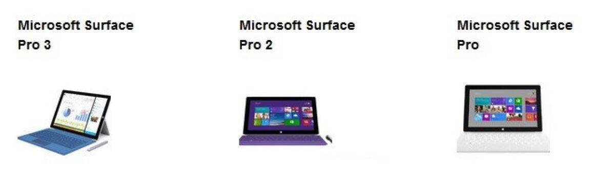 Mega Confronto: Surface Pro 3 vs Surface Pro 2 vs Surface Pro vs iPad Air vs Galaxy Note Pro 12.2 - 