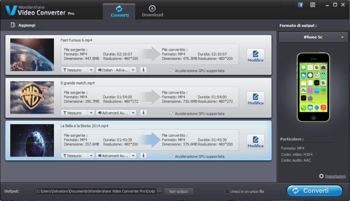 Wondershare Video Converter Pro Gratis: Convertire DVD in AVI su Windows e MAC - 