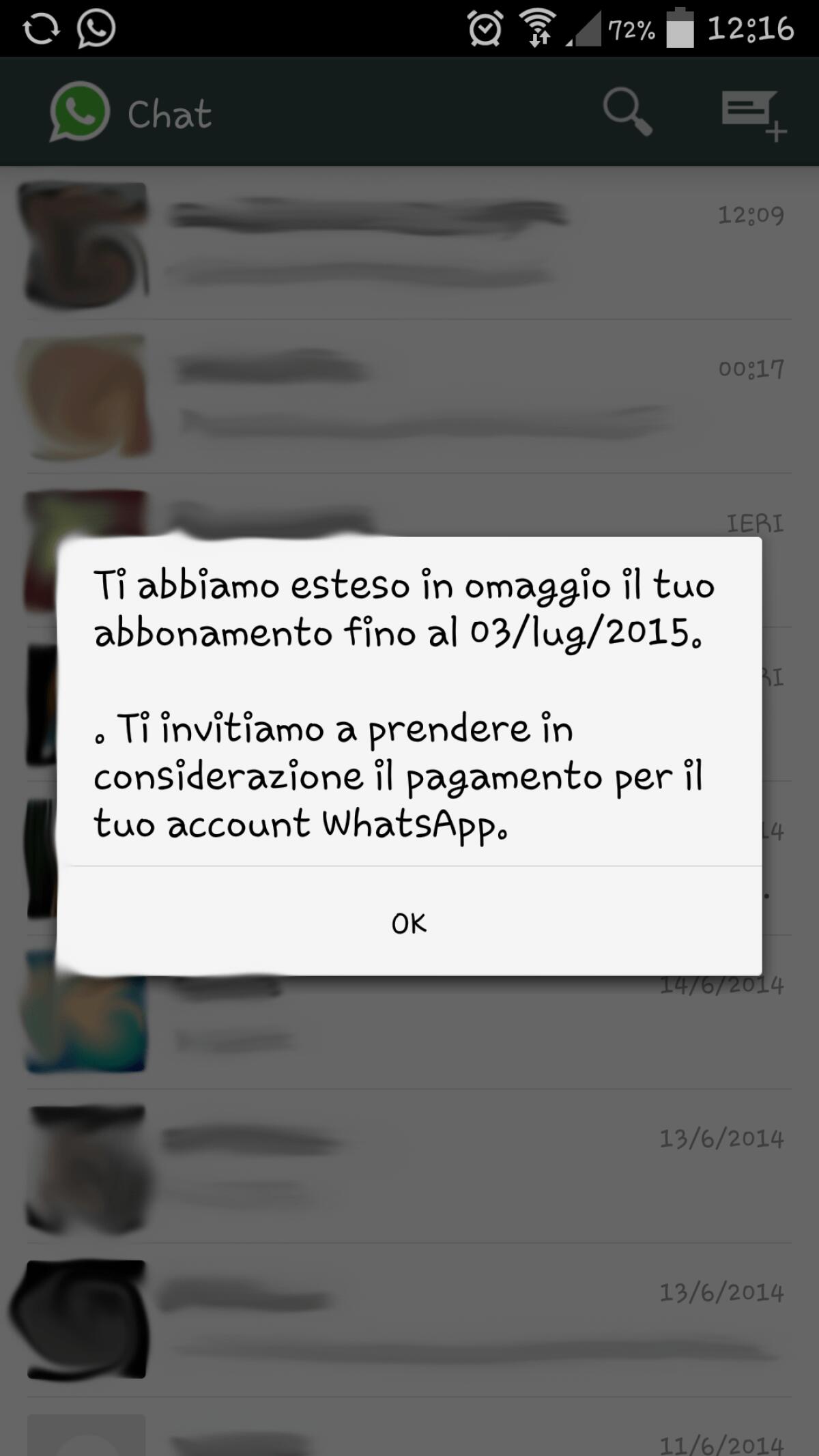 Rinnovare Whatsapp gratis: ora Facebook "avvisa" tutti coloro che lo fanno senza pagare - 