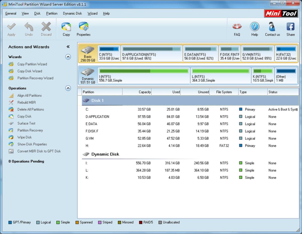 Ridimensionare, Cancellare, Creare partizioni sull'Hard Disk con Partition Wizard Pro 8.1.1 Gratis - 