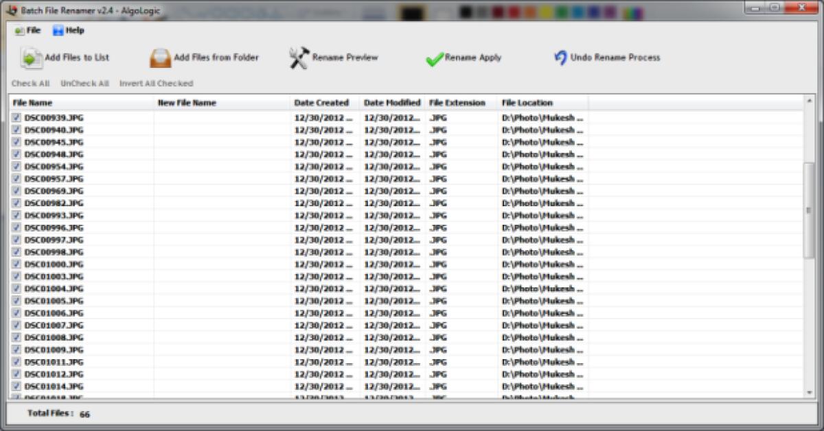 Rinominare tanti file velocemente su Windows con Batch File Renamer 2.4 Gratis - 