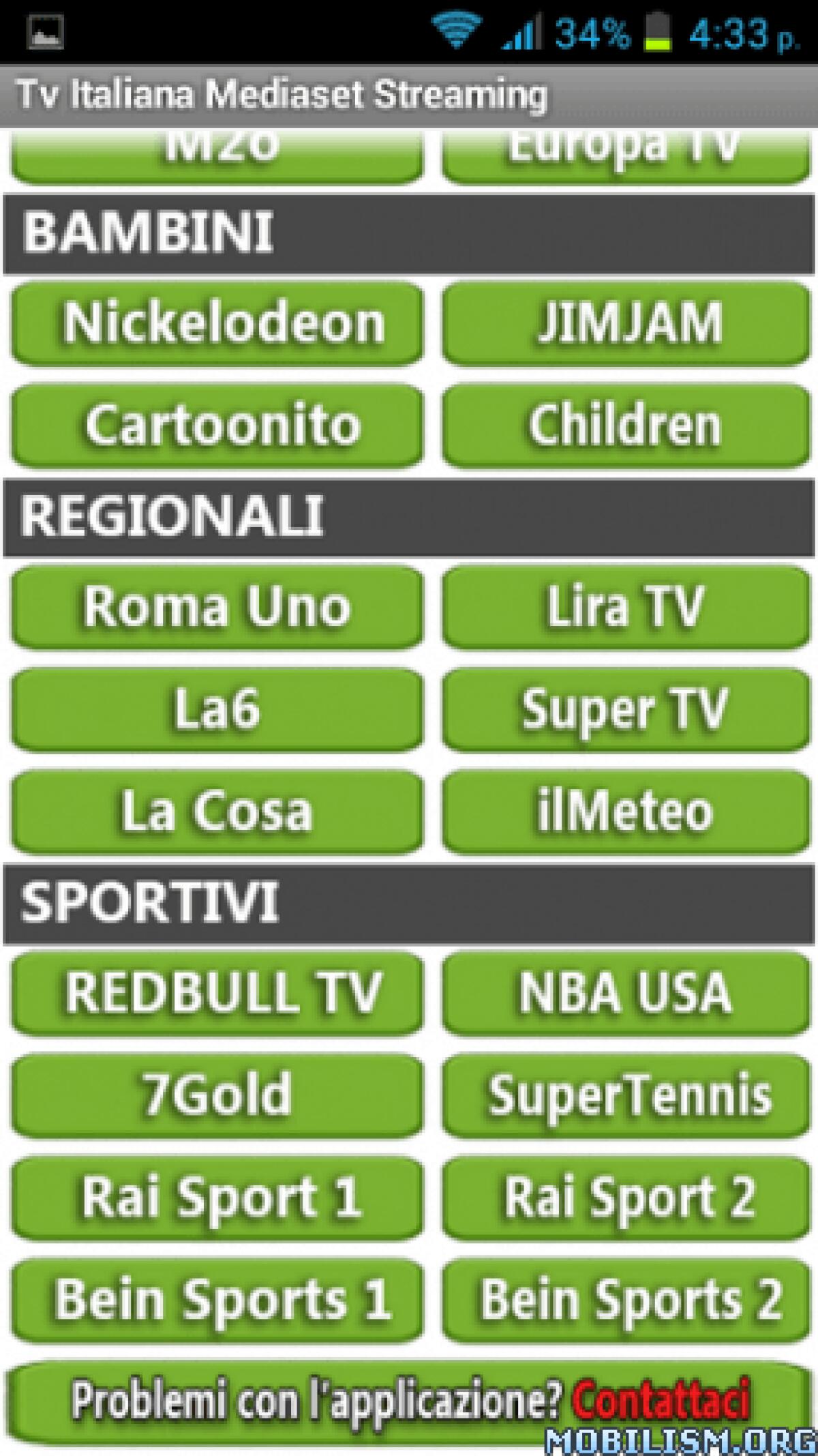 Guardare la televisione italiana in diretta streaming su Android - 