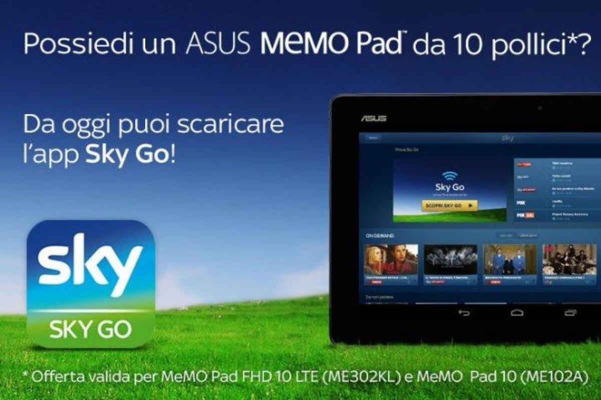 Scaricare e installare Sky Go (SkyGO) APK su ASUS MeMO Pad 10 e FHD 10 - 