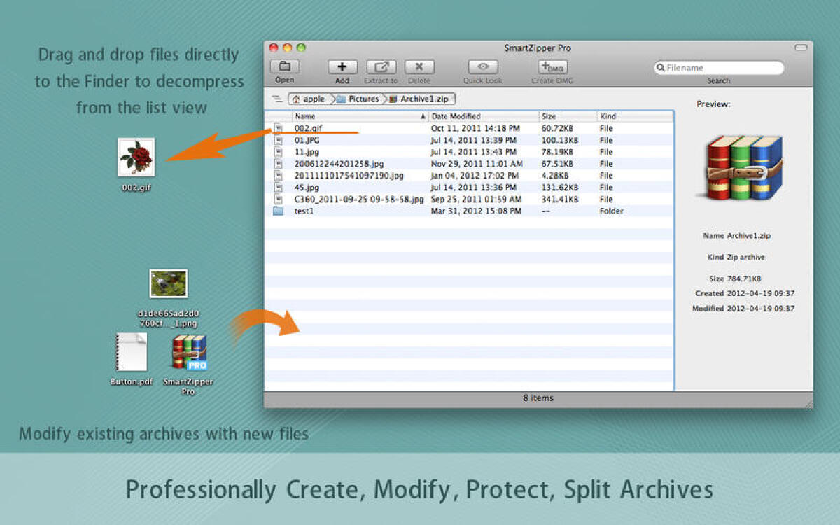 Smart Zipper Pro 3.40 Ita per MAC: Estrarre e Convertire File ZIP, RAR e altri archivi compressi su MAC OS X - 