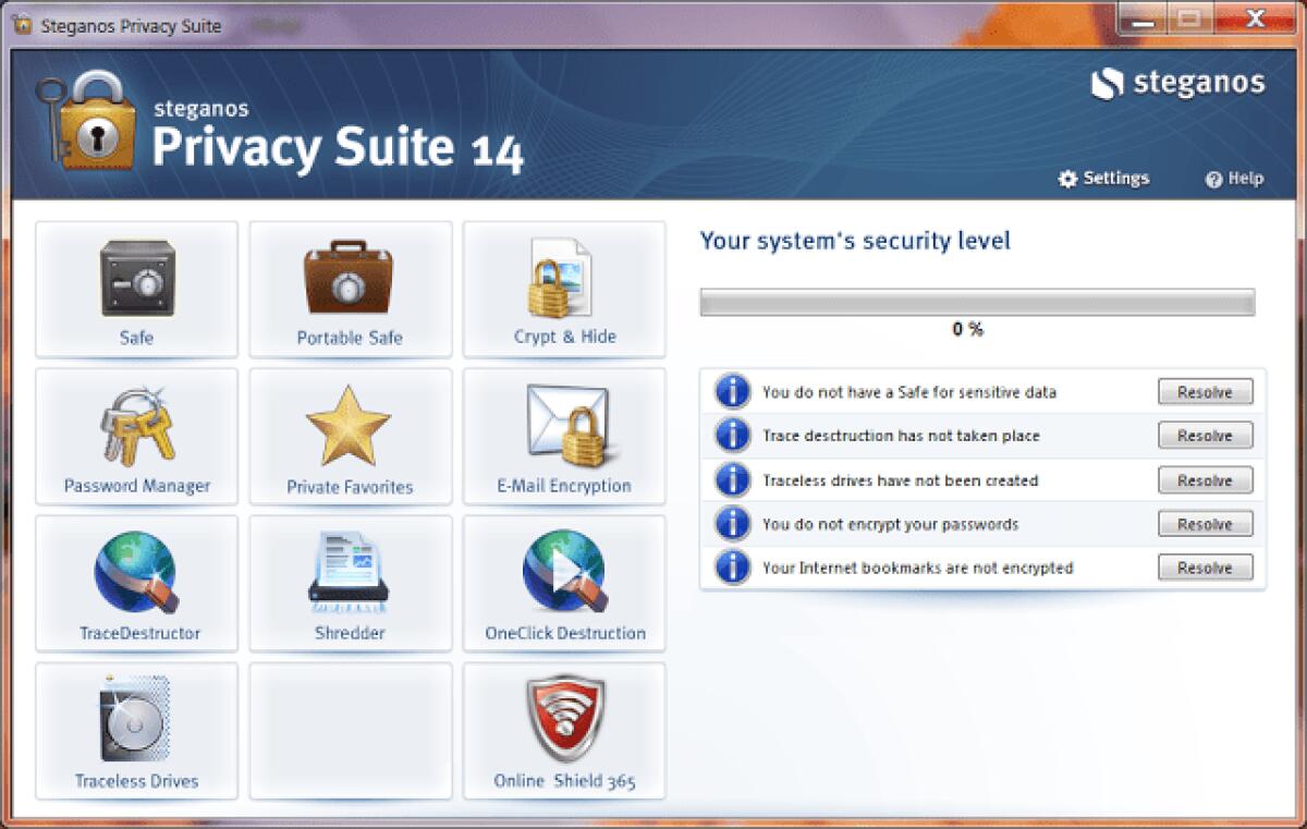Criptare, Nascondere, Eliminare File per tenerli al sicuro con Steganos Privacy Suite 14 Gratis su Windows - 