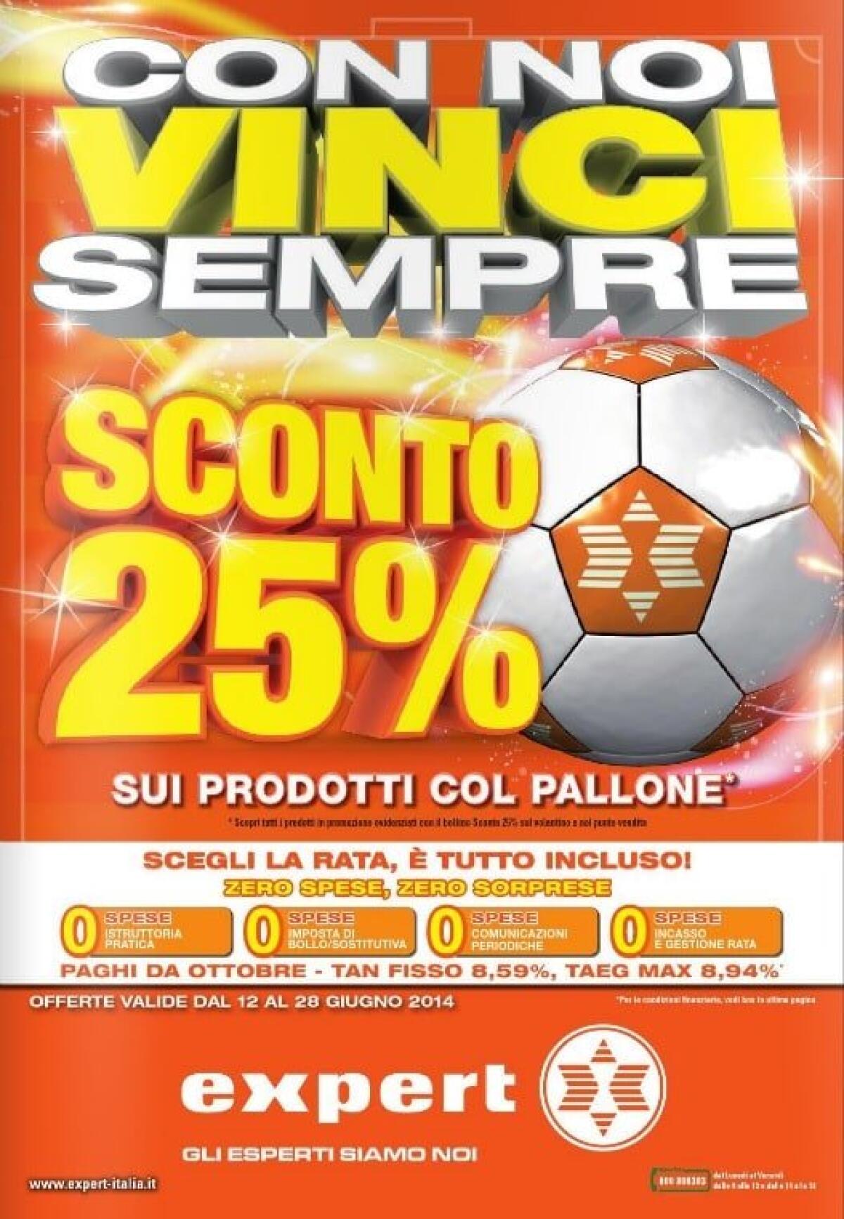 Super Sottocosto da Expert con il 25 % di sconto su tantissimi Prodotti [Sfoglia Volantino Expert] - 