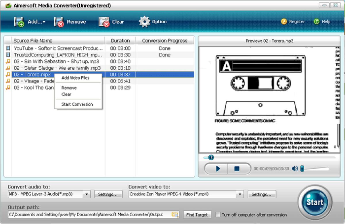 Convertire Video, Audio e rimuove le protezioni DRM con Aimersoft Media Converter 1.5.5 Gratis - 