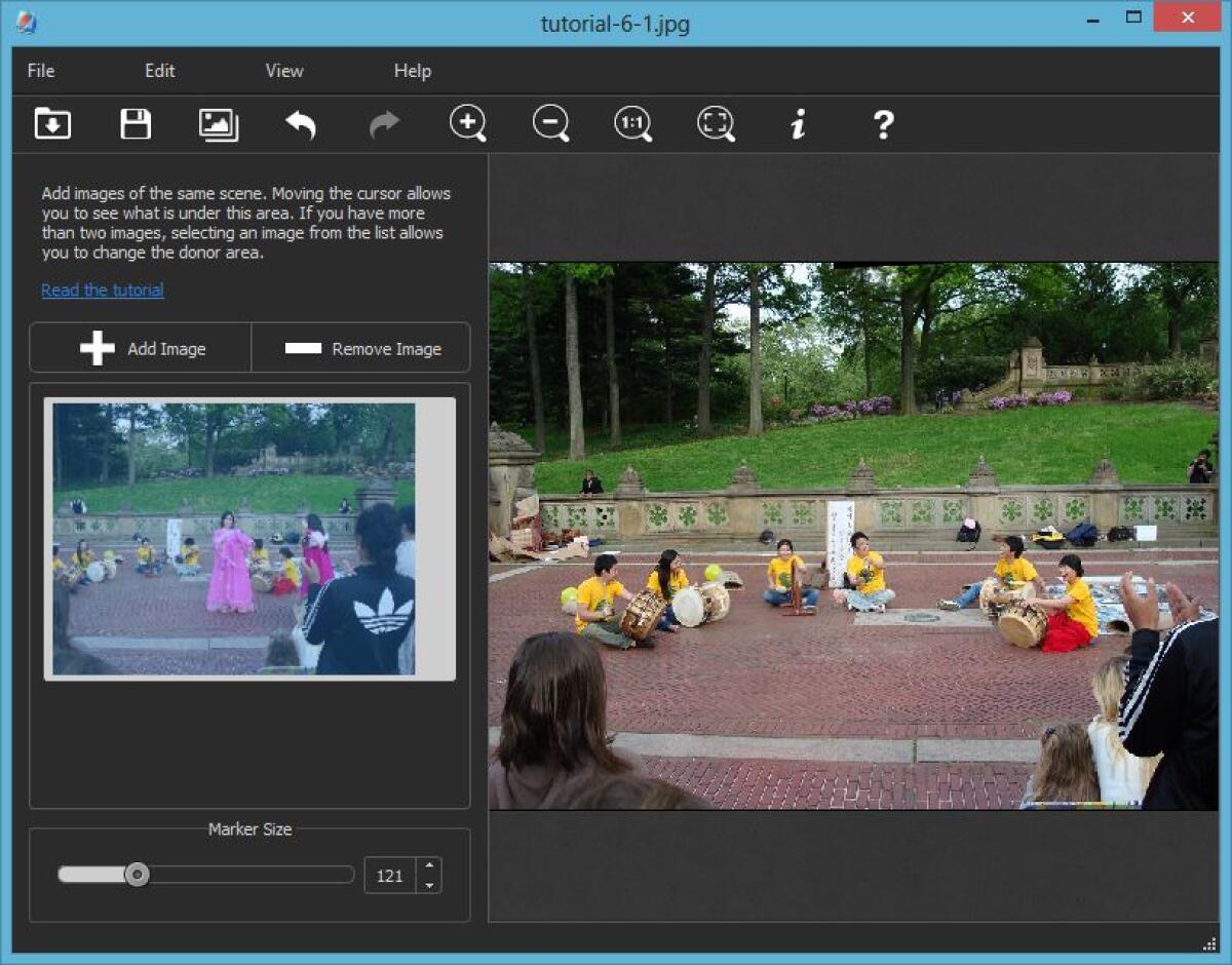 Rimuovere oggetti o persone dalle foto con MultiView Inpaint 1.2 Gratis per Windows - 