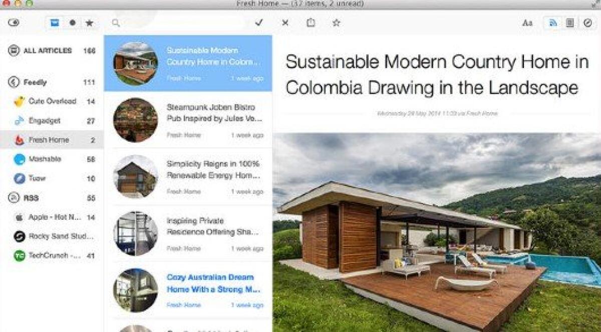 Leaf, un lettore di feed rss alternativo a Feedly per Mac - 
