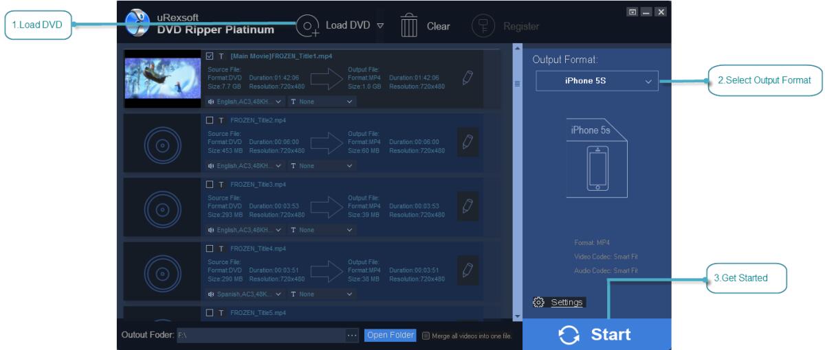 Convertire DVD in AVI, MPEG, MKV e molti altri con uRex DVD Ripper Platinum 7.1 Gratis - 