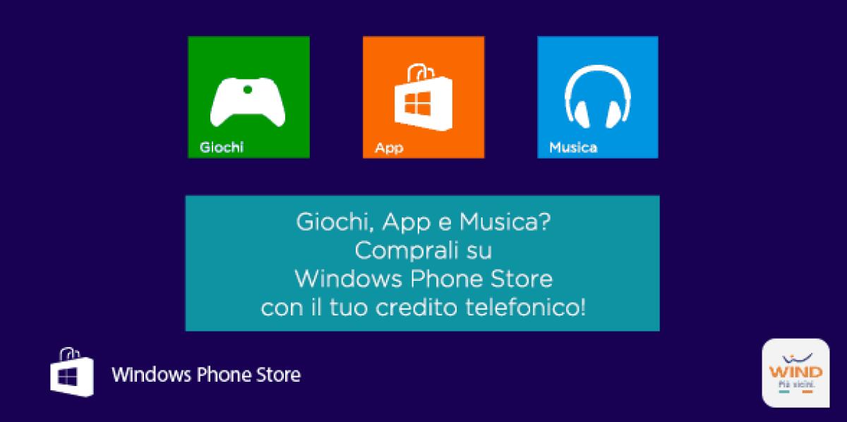 Wind: è possibile acquistare e pagare sul Windows Phone Store con credito telefonico - 