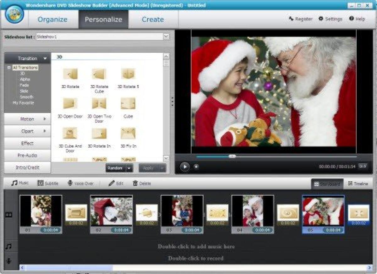 Wondershare DVD Slideshow Builder Deluxe 6.1 Gratis: Creare presentazioni di Foto con effetti e menù su Windows - 