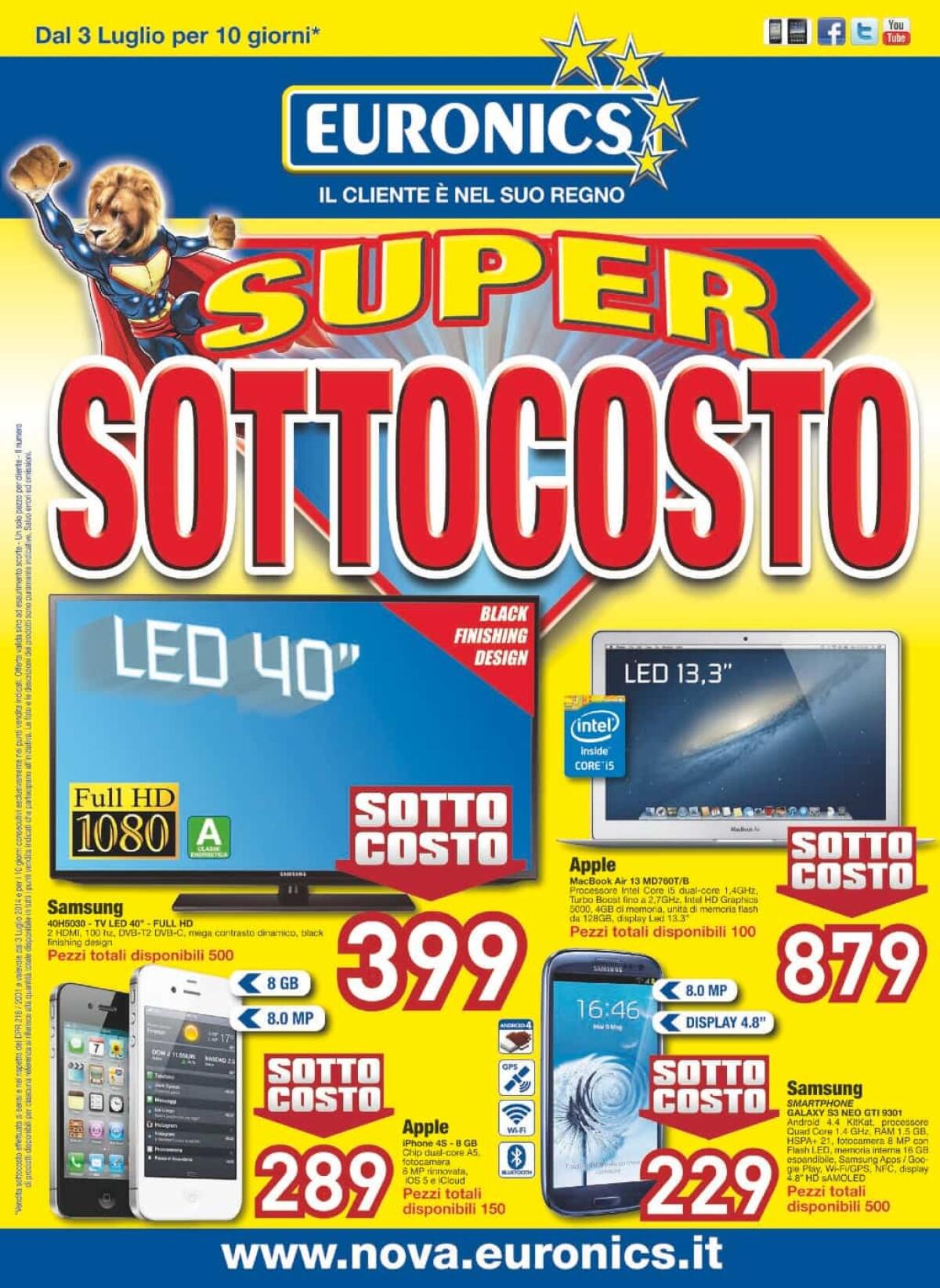 Arriva il SUPER SOTTOCOSTO nell'ultimo volantino Euronics - 