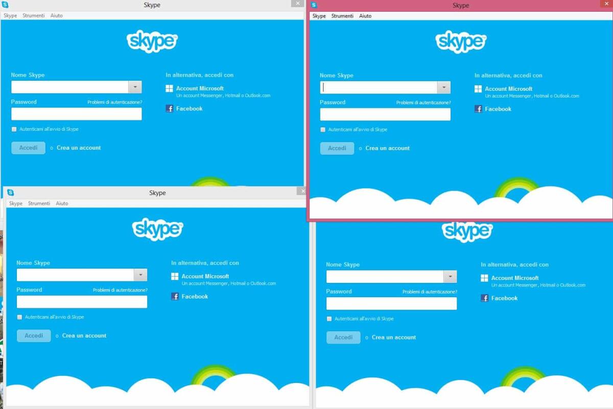 Come utilizzare due account Skype contemporaneamente su PC Windows - 